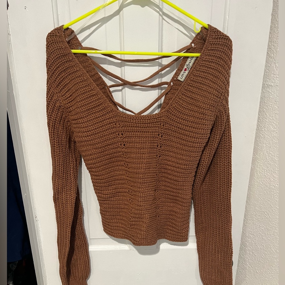 NWOT tie back sweater by Love Change Italy